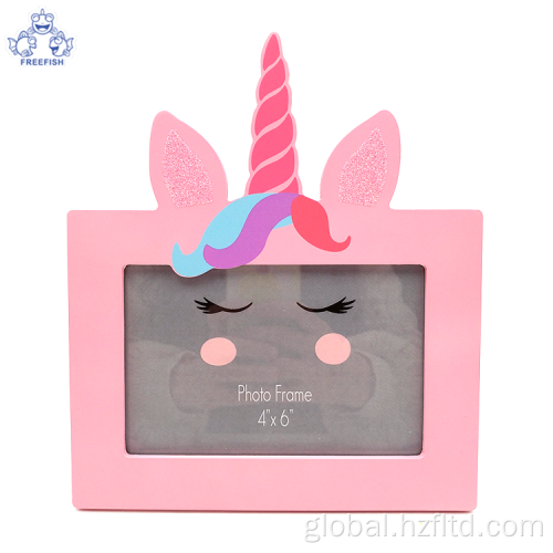 China MDF Pink Unicorn Wood picture Photo Frame Factory